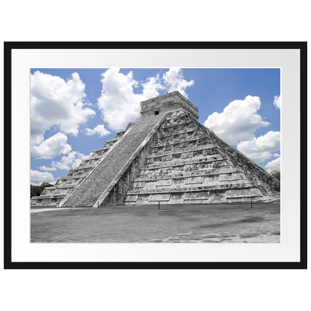 Gerahmtes Poster Beeindruckende Maya Pyramide