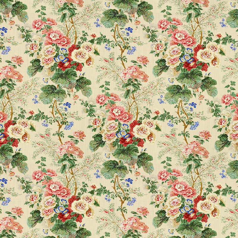 Althea Print Fabric, Yellow/Green/Pink