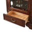 Vitrines en bois massif marron et verre