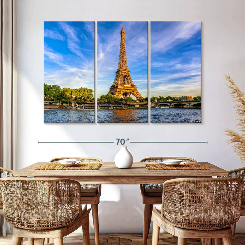 Hannes River Seine Eiffel Tower, 42" H x 65" W