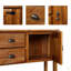 Console 48 po en bois massif avec 2 tiroirs, armoires et tablette inférieure, armoire de rangement pour salle à manger de style rétro-1926356358
