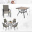Ensemble repas d'extérieur carré L 37 po 4 personnes Basima