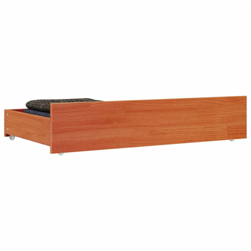 Keisha Underbed Storage Drawers, Wax Brown, 18cm H x 57cm W x 95cm L