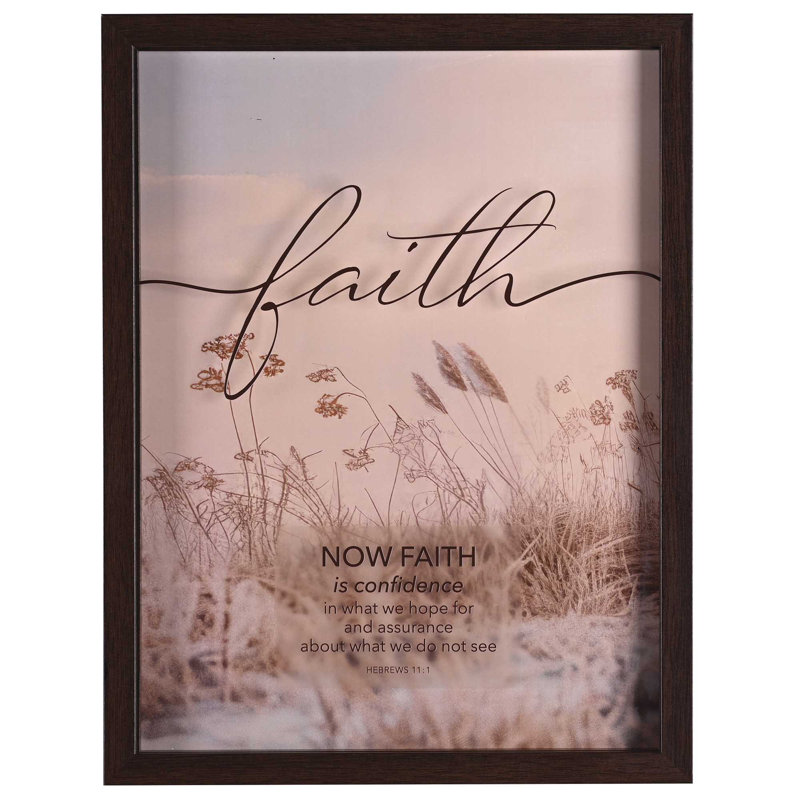 Art mural encadré, «Faith Is Confidence»