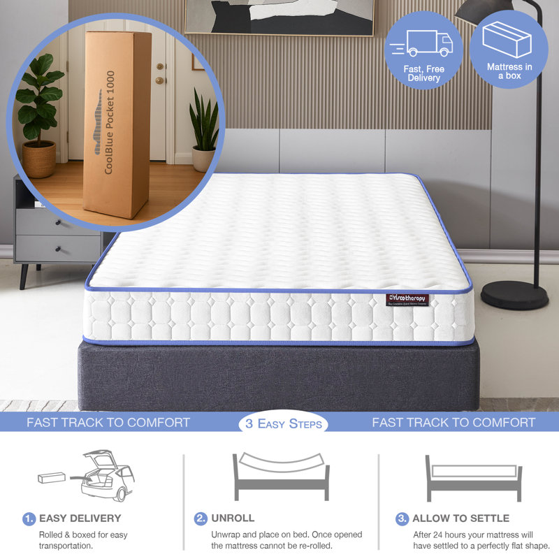 Viscotherapy Pocket Sprung 400 Mattress, Small Double (4')