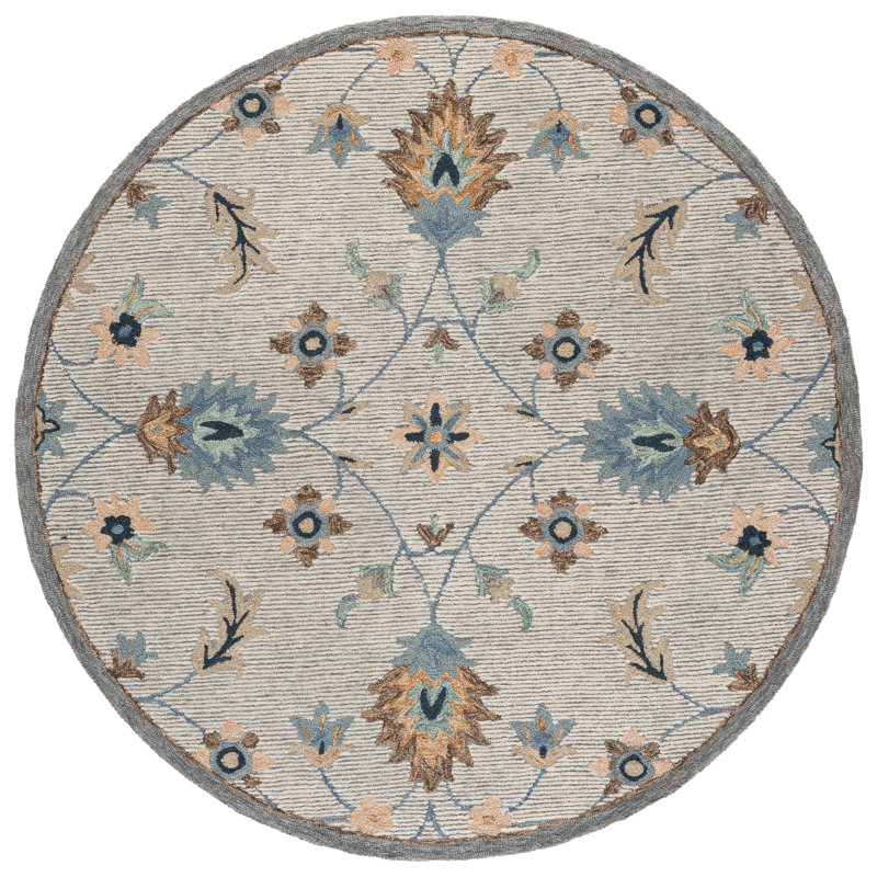Jardin 766 Hand Tufted 80% Wool; 20% Cotton Oriental Rug, Round 6'