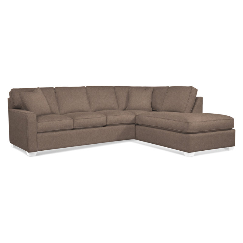 Ellora Upholstered Chaise L-Sectional, Frost White, Right Hand Facing, Elite Ash; 0321-83