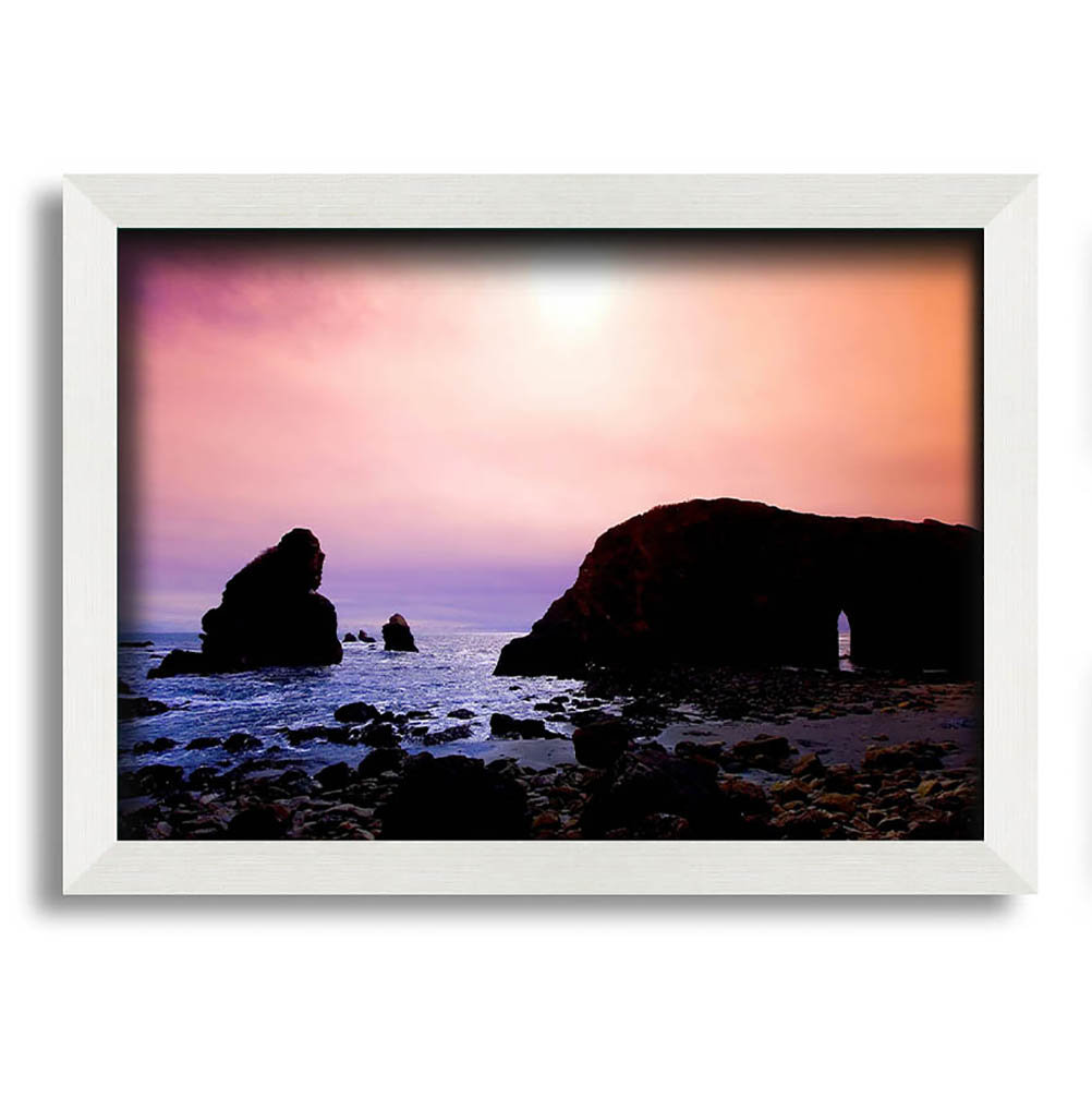 Pink Mist Ocean Skies Gerahmter Druck Wandkunst