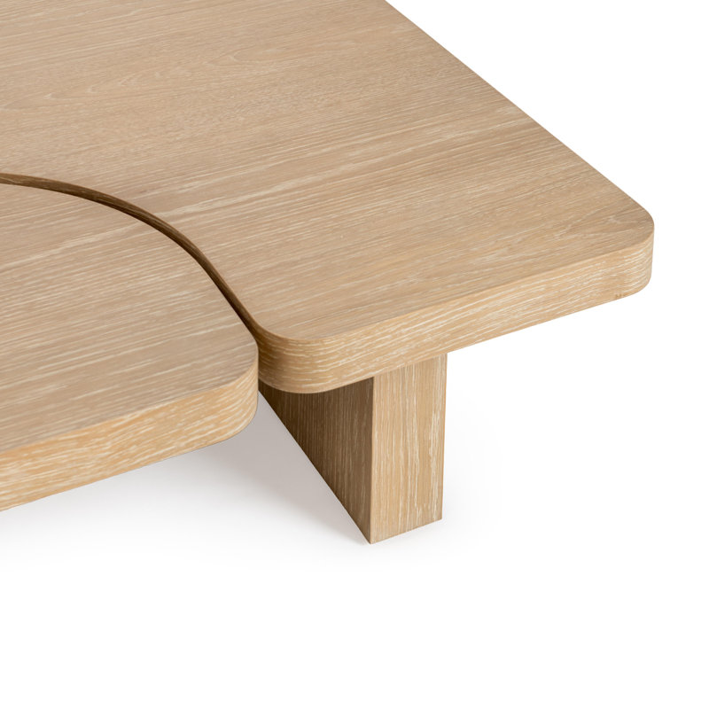 Melina Solid Wood Coffee Table, Coastal Drift