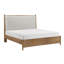Lit plateforme moderne avec coussin de revêtement amovible et mobilier de chambre à coucher durable 1pc
