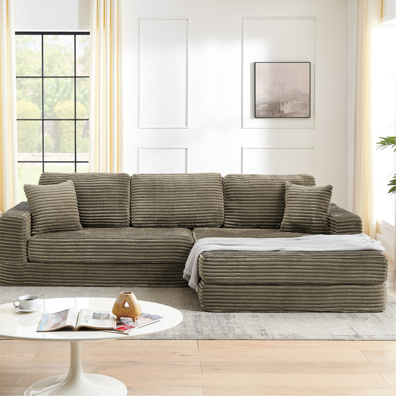 Canapé modulaire brun moderne avec siège confortable pour la nuit de jeu