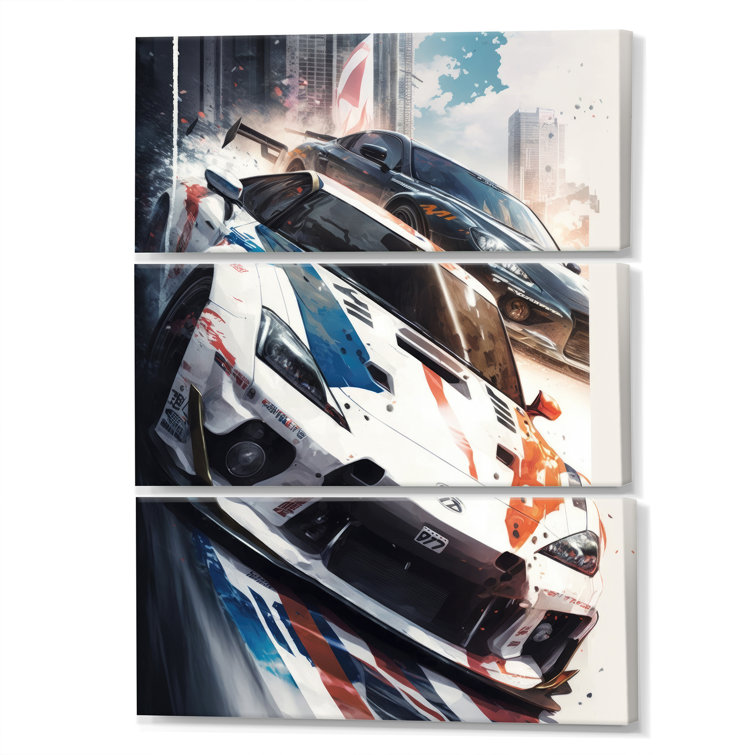 17 Stories Tokyo Japan Driving Car V On Canvas 3 Pieces Print | Wayfair