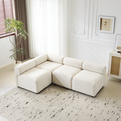 Canapé modulaire en L 83 po 4 pièces pour salon