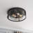 Weslie 2-Light Dimmable Classic Black Finish Flush Mount Light Fixture