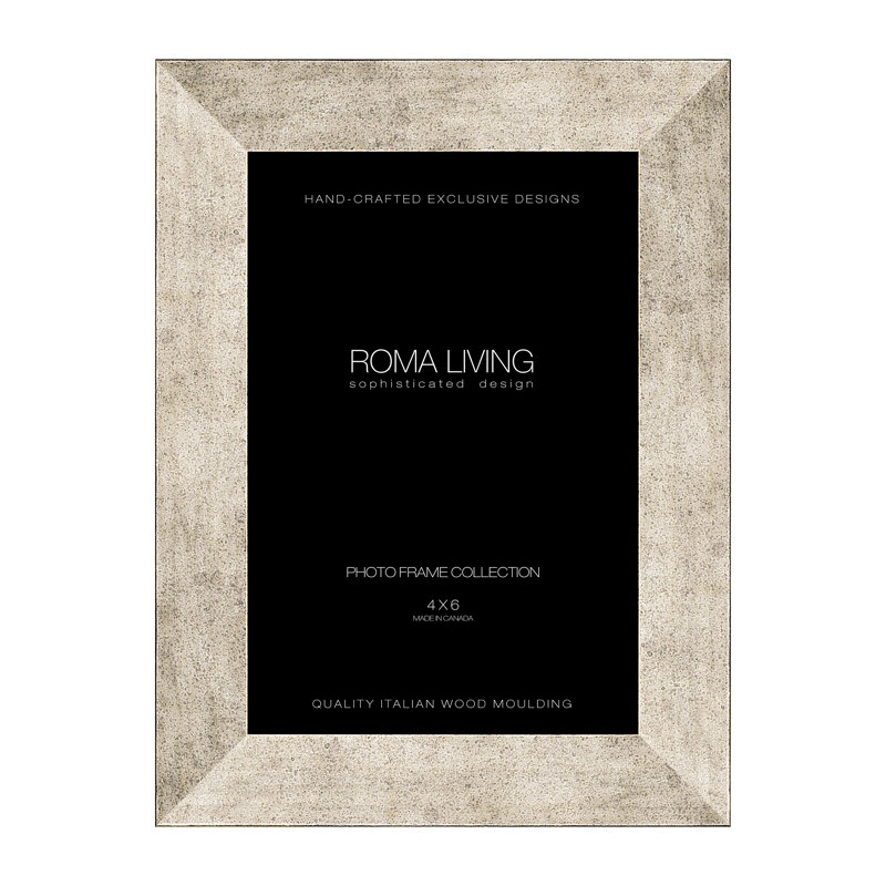 La Galleria Wood Picture Frame, 5" x 7", Volcanic Silver Leaf
