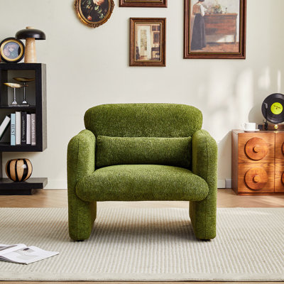 Canapé 34 po en tissu de velours, canapé simple moderne avec coussin de soutien pour appartement, bureau, salon et chambre à coucher, assemblage sans outil.
