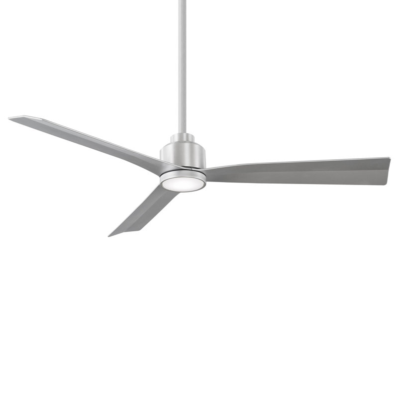 Brushed Aluminum 52'' Smart Ceiling Fan with LED Light