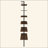 6-Shelf Modern Minimalist Open-Back Wall Bookshelf, Ample Storage For Books