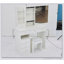 Coiffeuse de 37 pouces avec miroir coulissant extra large, rangement multicouche et tabouret rembourré pour les grands espaces-1906525852