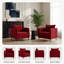 Chaises d'appoint en velours avec coussin épais et structure en bois-1808135690-1808135735