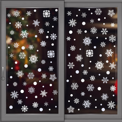 Delicate Lace Snowflakes Christmas Window Decal