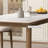 Stone Top Solid Wood Base Dining Table-610539246