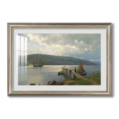 The Jetty at Feste near Moss (Kaien på Feste i nær Moss), 1898-Hans Gude-Custom Framed Canvas
