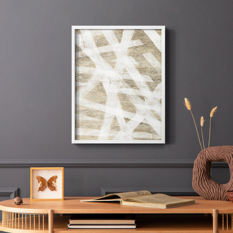Splinters, reproduction encadrée - bois massif, H 28 po x l 22 po, Cadre simple blanc