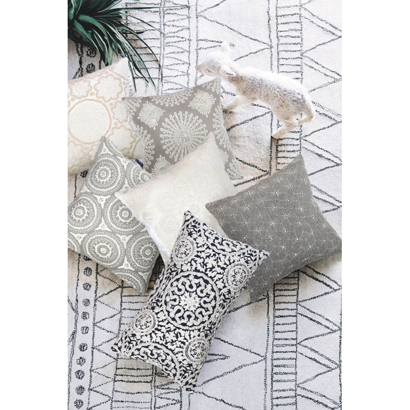 Naples Embroidered Throw Pillow