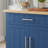 Rolling Kitchen Storage Cart Blue, Kitchen Island With Wheels, Drawer, Movable Shelf, Side Towel Handle-1908394160