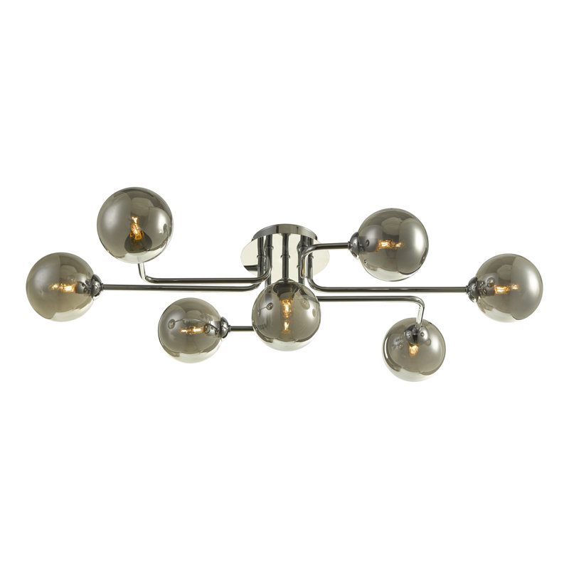 Zanesfield Semi Flush Mount, Black