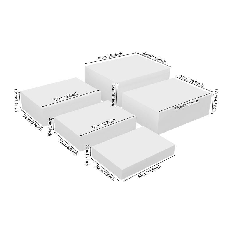 5PCS Display Stands With Hollow Bottoms Food Risers For Buffet Table