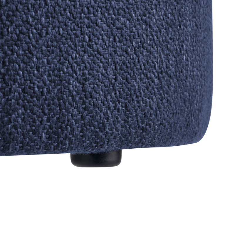 Multi-Functional Ottoman Table Set with Drum Stool and Storage Space, Dark Blue