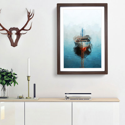 A Tethered Boat In Abstract - Single Picture Frame Painting