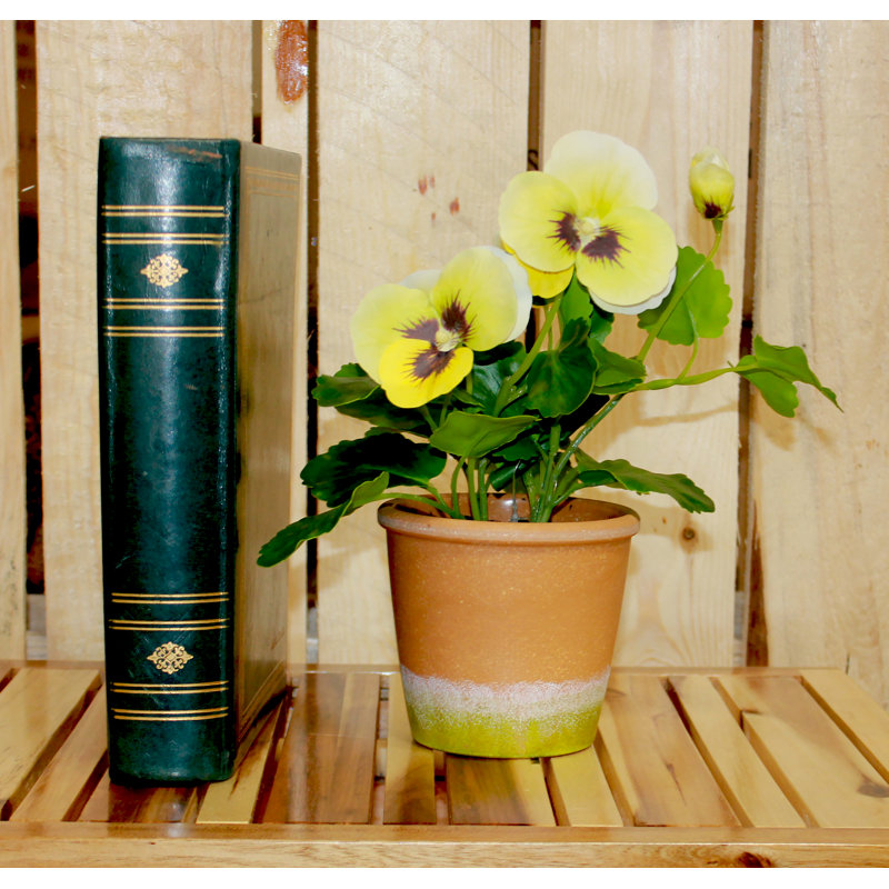 Plante artificielle en pot 10 po, Jaune