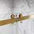 CatalystFP 68"-72"W x 76"H Double Sliding Frameless Shower Door in Brushed Gold with 3/8" Clear Glass-112003534