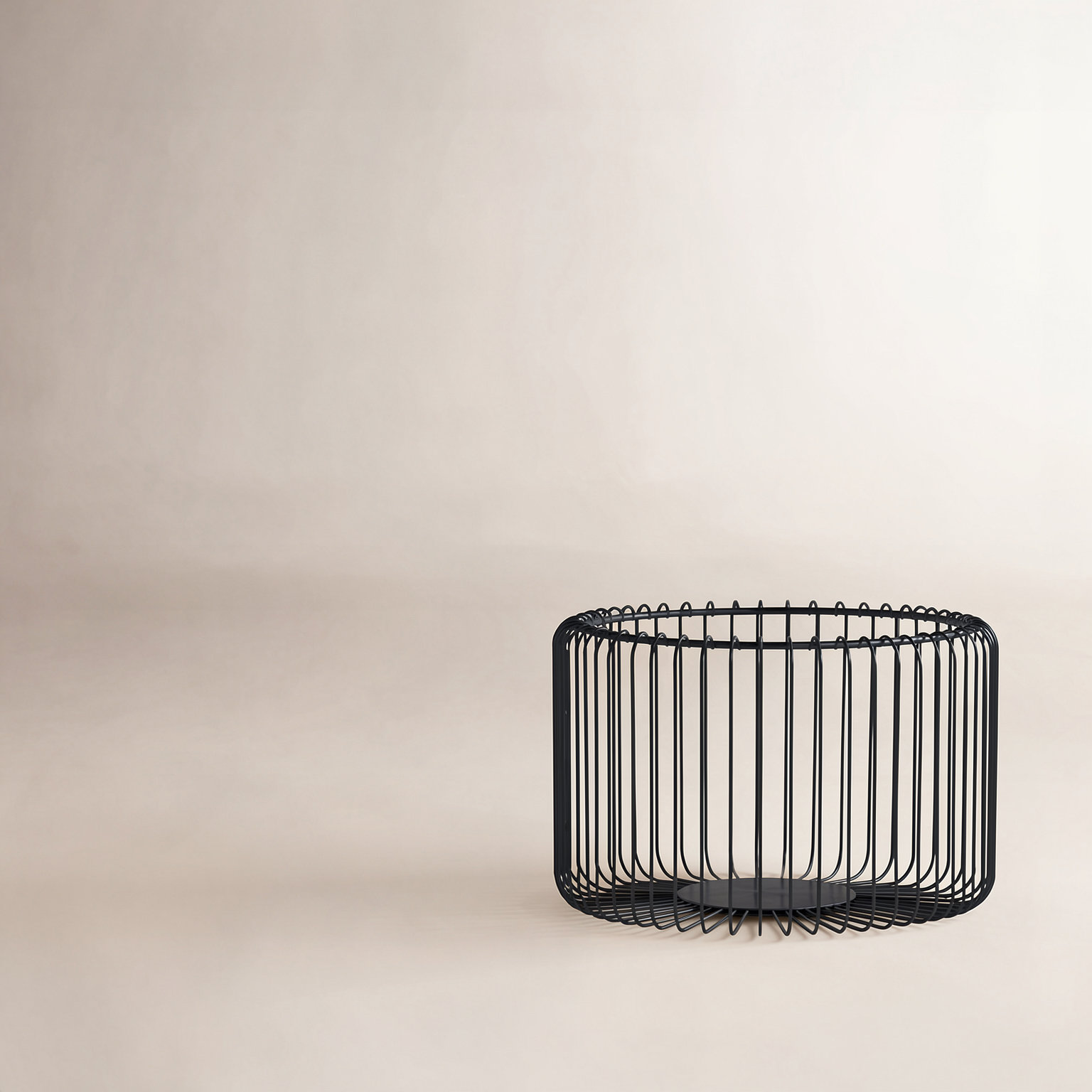Estra Metal Basket, Black, 2.36" H x 14.57" W x 14.57" D