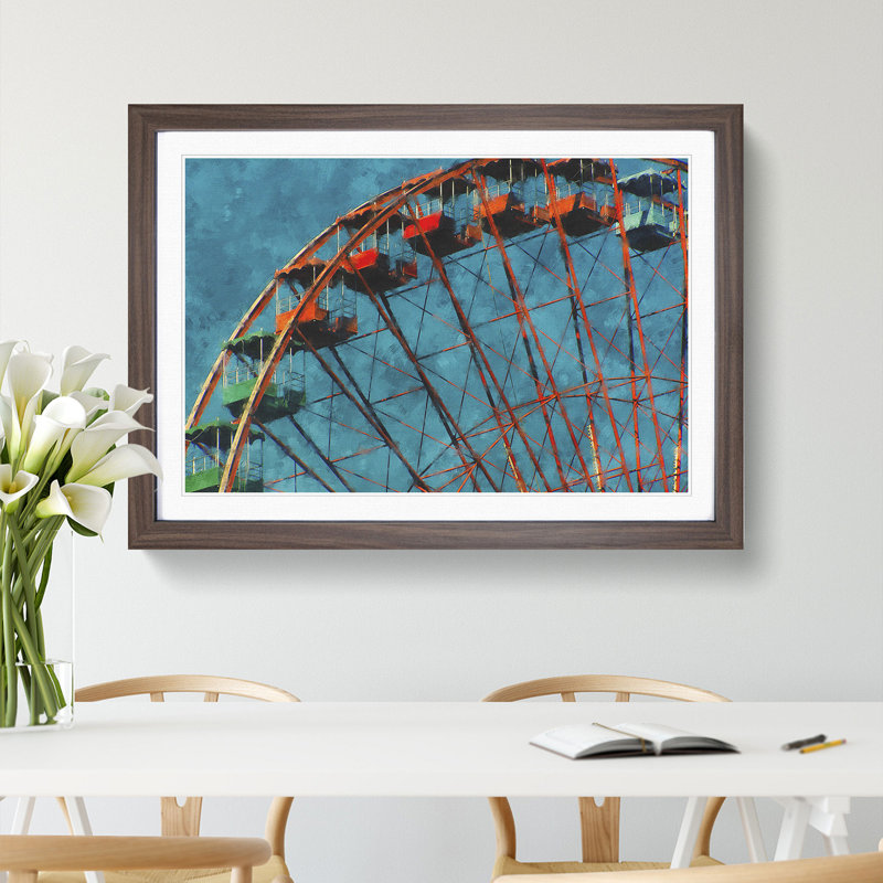 Ferris Wheel Vol.2 - Framed Print, Walnut Framed, 48cm H x 65cm W x 2cm D
