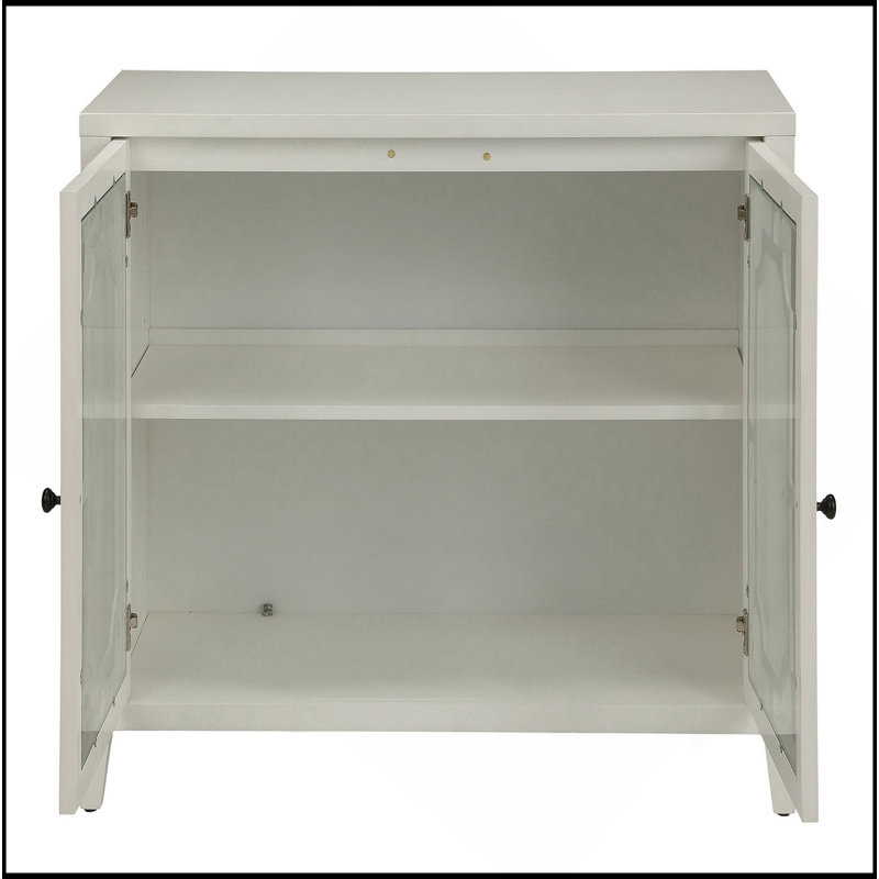 Console blanche avec 2 portes