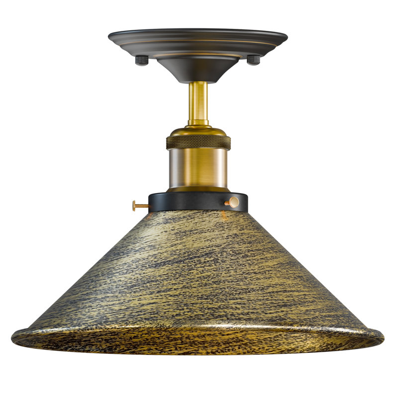 Semi Flush Mount, Brushed Brass