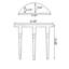 Console demi-cercle en bois massif noir-1569040262