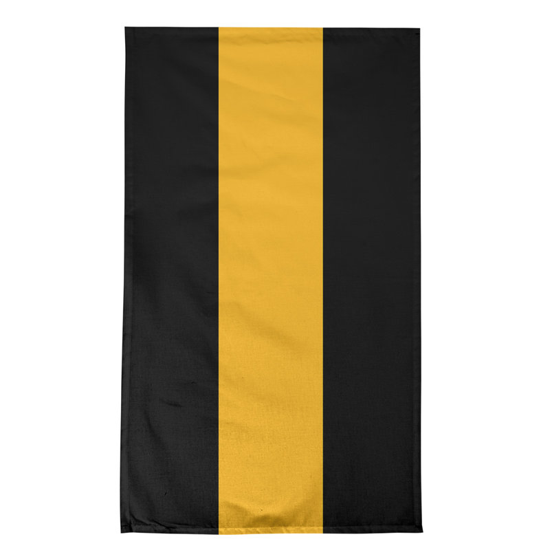 Serviette de thé hockey Anaheim, Noir / Pittsburgh Gold / noir, Sergé de coton