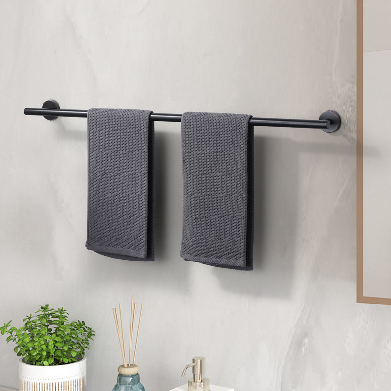 Barre à serviettes murale SUS304, H 2 po x l 32 po x P 3,1 po, Bronze frotté à l'huile