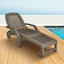 Chaise longue d'extérieur réglable à roulettes Mistry-1050819805