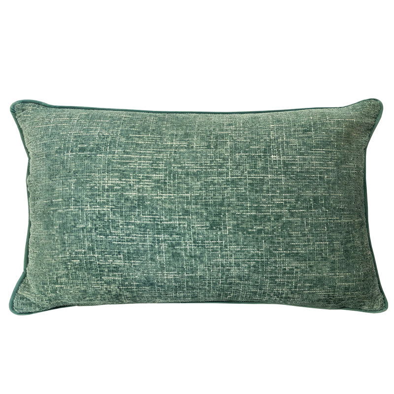 Ewoud Feather Throw Pillow, Light Green