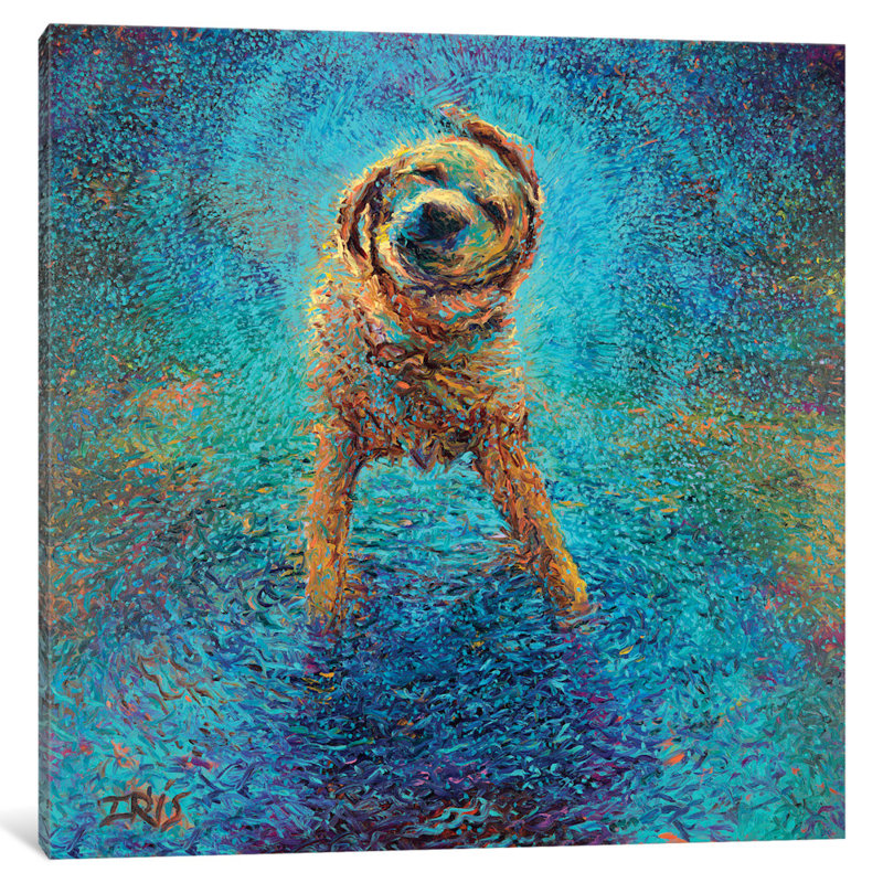 «Shakin 'Off the Blues» par Iris Scott - reproduction sur toile, H 12 po x l 12 po x P 0,75 po, Pas de tapis, Toile tendue