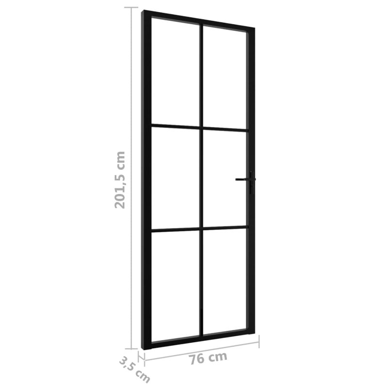 Porte en métal et en verre, 29,9 po x 79,3 po