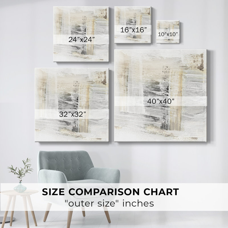 «Swept», toile tendue avec châssis abstrait, H 40 po x l 40 po