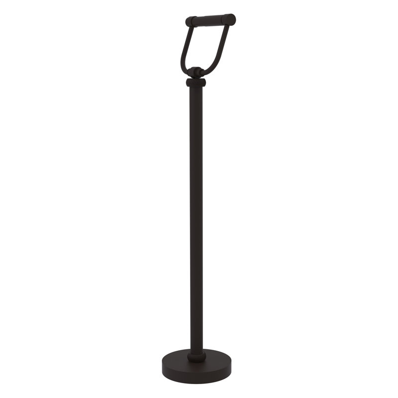 Porte-papier hygiénique sur pied avec détails torsadés, Bronze huilé