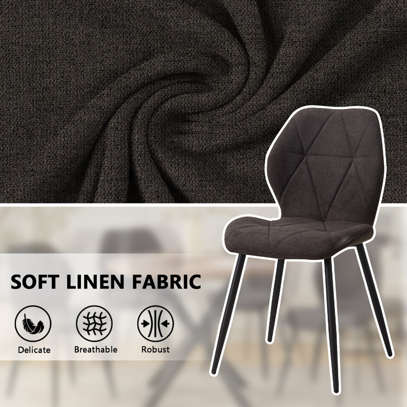 Miko 50 cm H Velvet Side Chair, Black